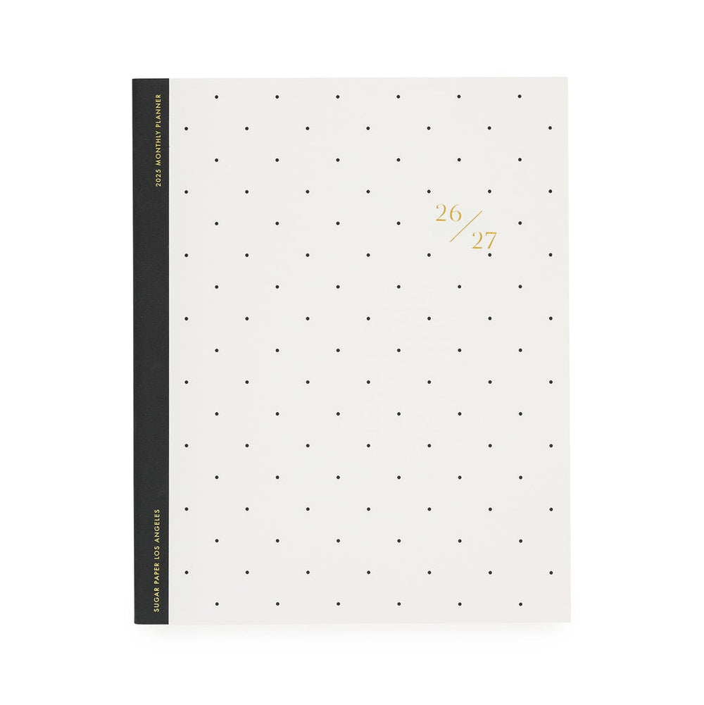 2026-2027 Black Swiss Dot Monthly Academic Planner