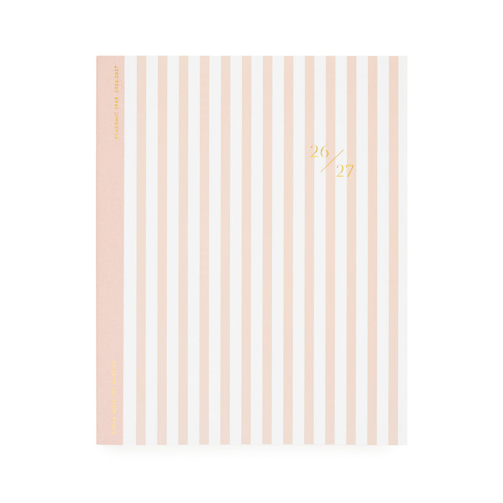 2026-2027 Rose Stripe Monthly Academic Planner