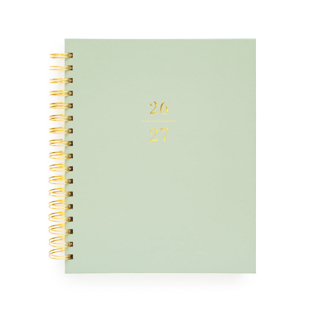 2026-2027 Office Green Signature Spiral Weekly Monthly Student Planner
