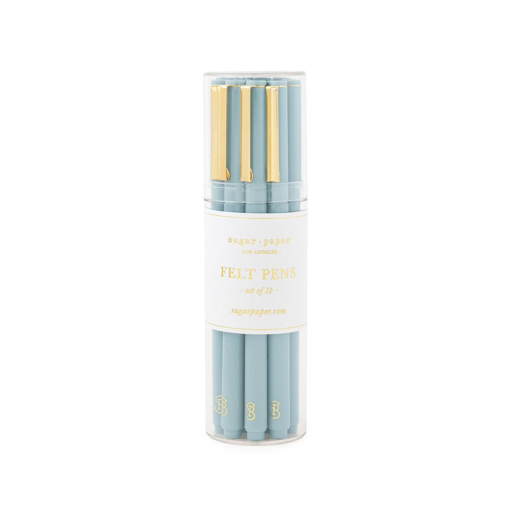 Blue Felt Pen Set