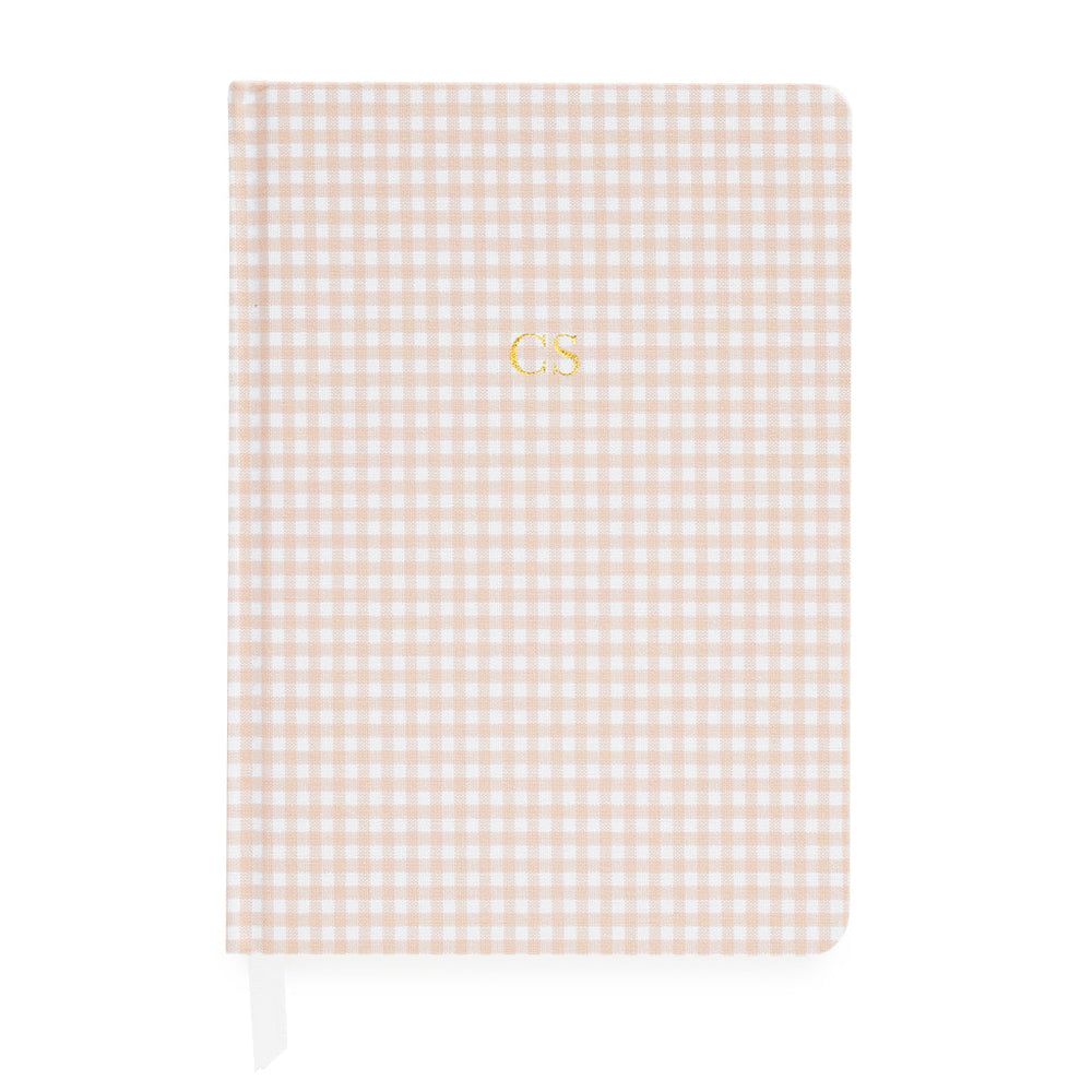 Pink Gingham Tailored Journal