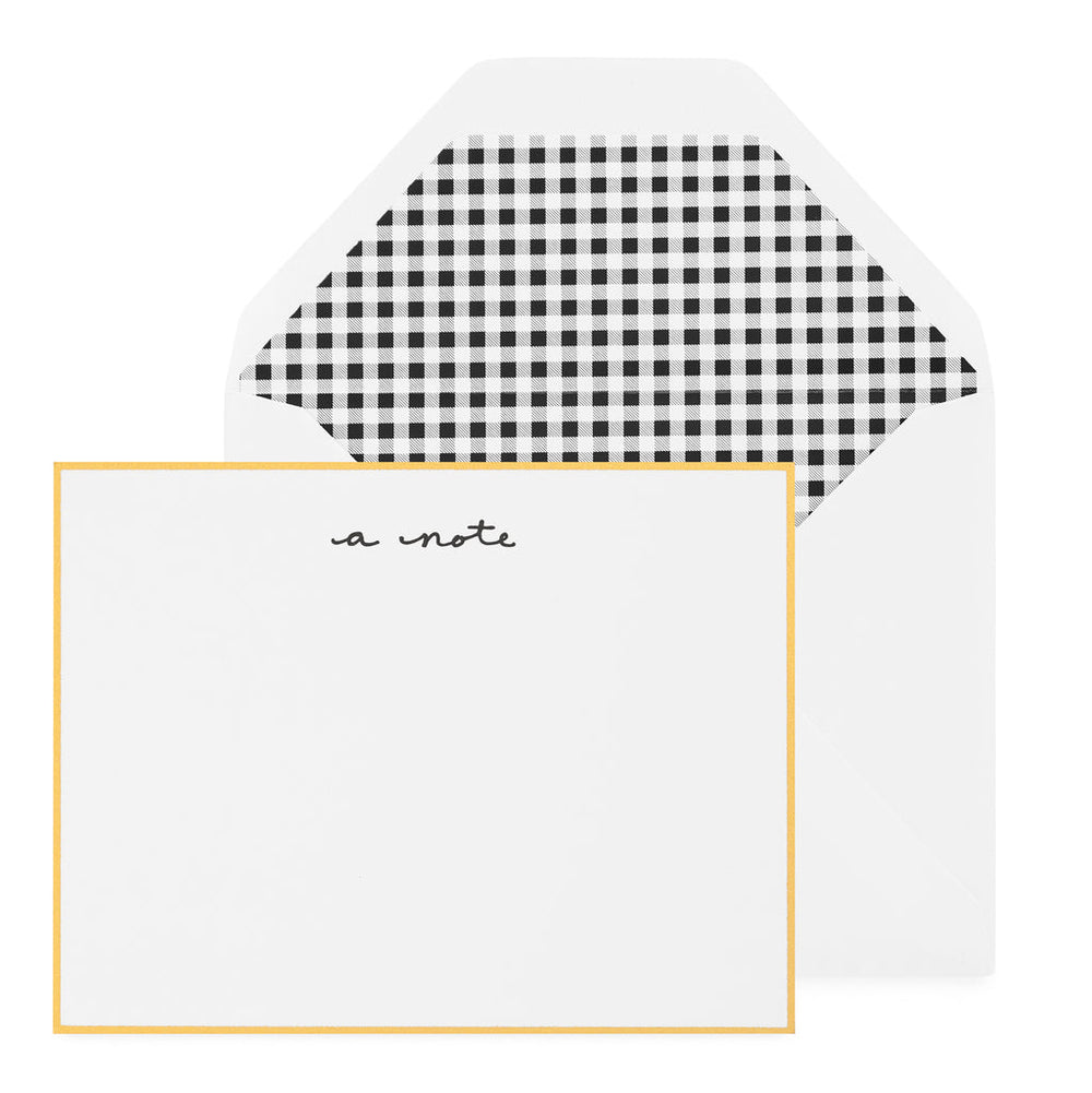 A Note Gingham Note Set