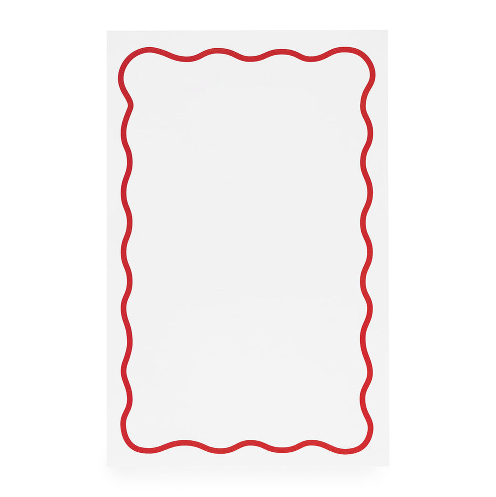 Red Scallop Notepad