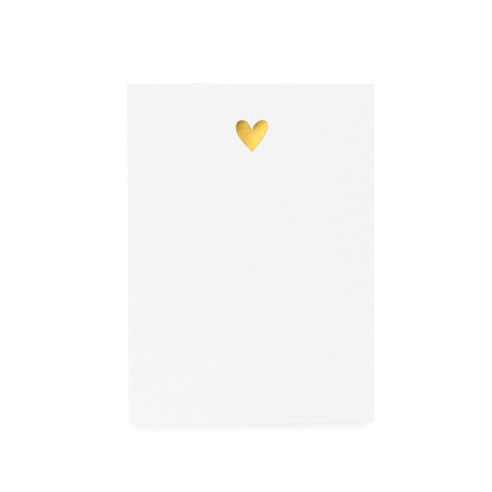 Gold Heart Mini Notepad