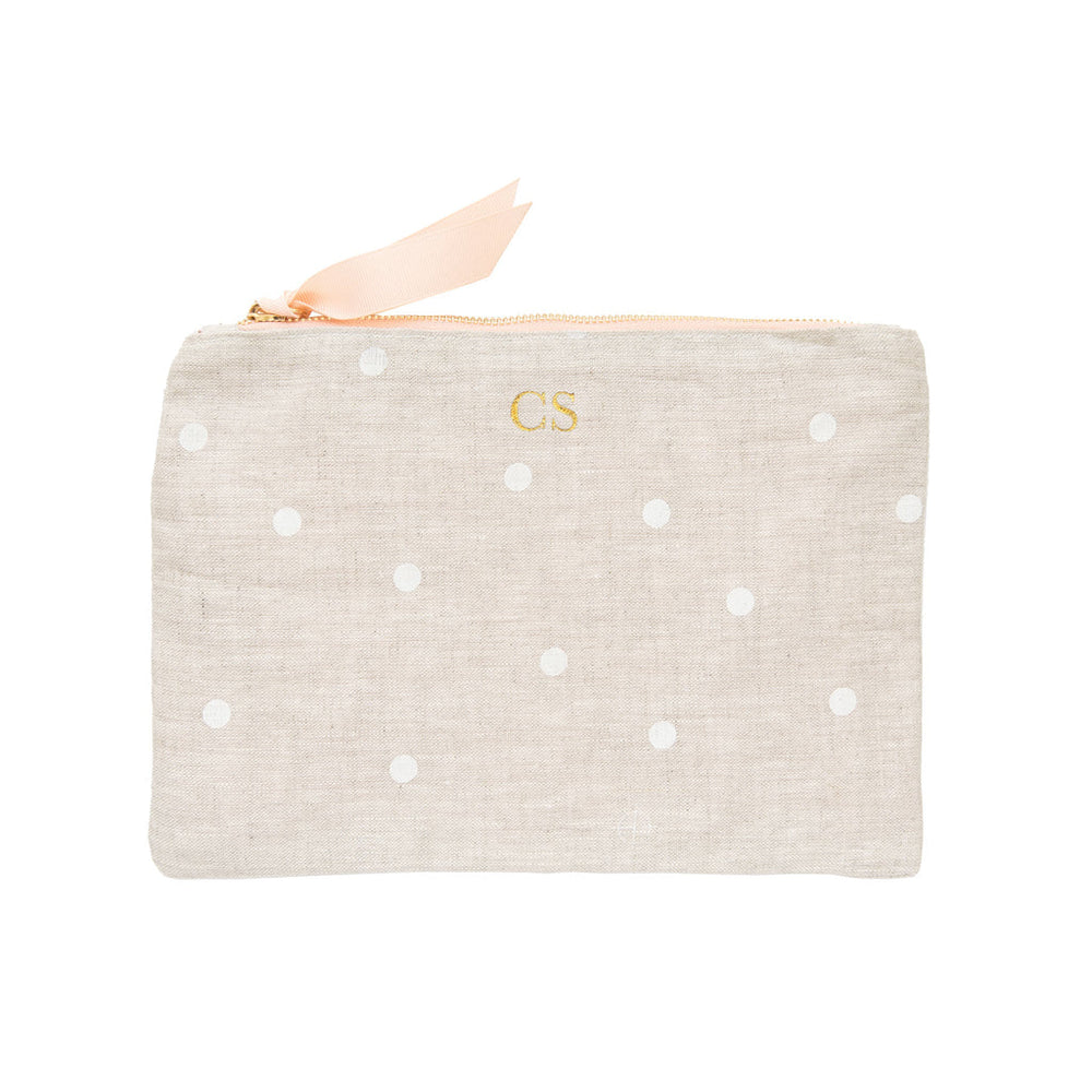 Flax Dot Large Pouch